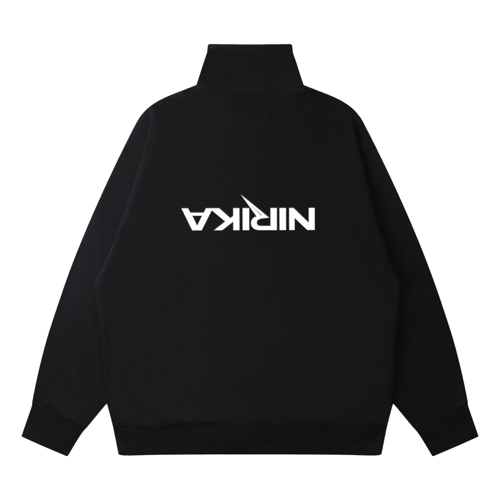 Sweat homme col zippé quarter-zip en matières recyclées – NIRIKA
