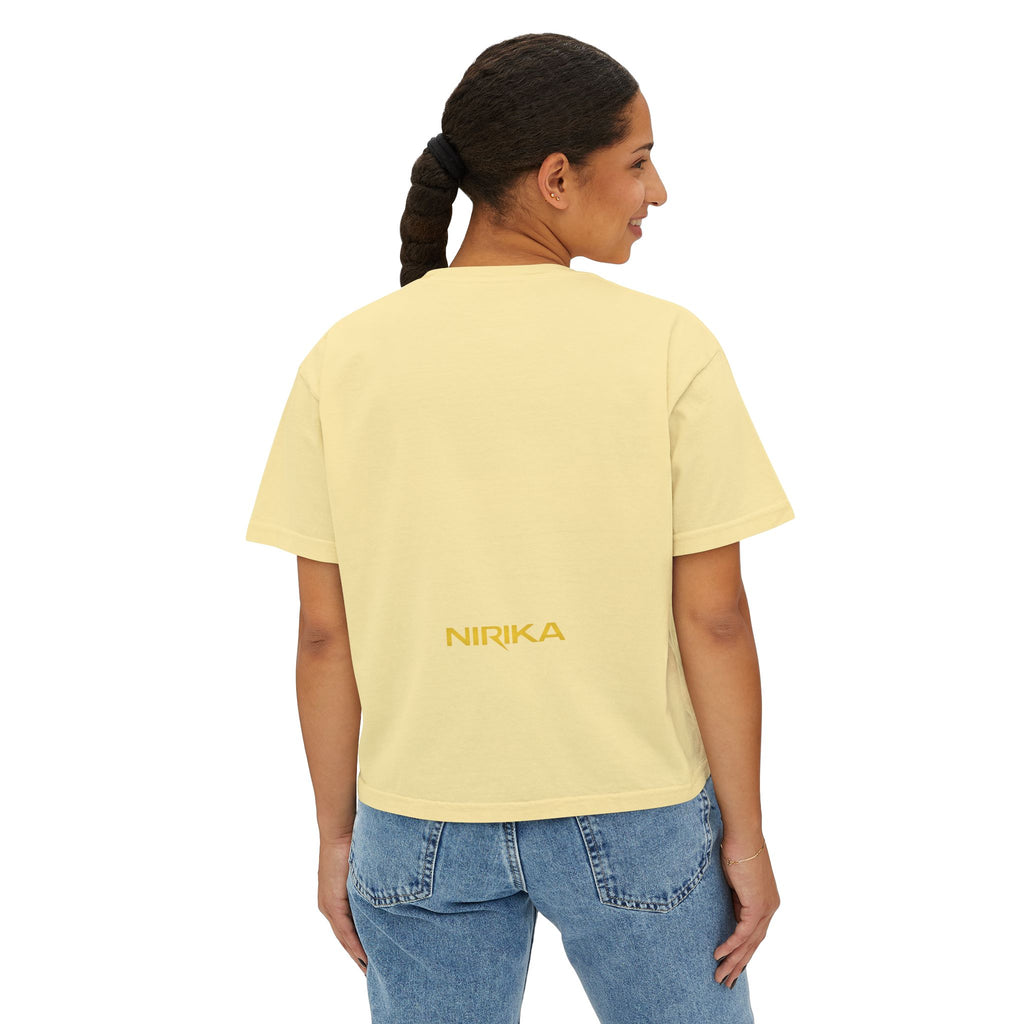 Crop top femme manches courtes – Coton recyclé – NIRIKA