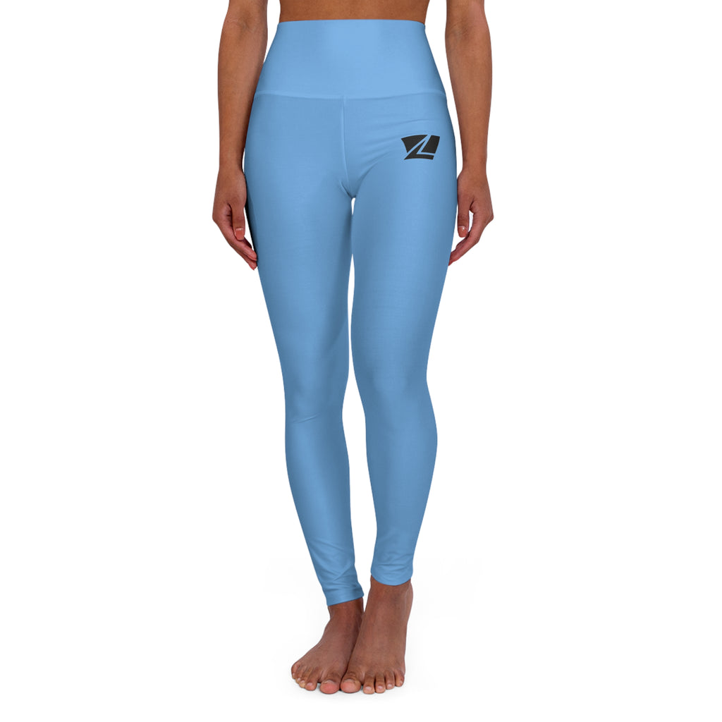 Legging femme yoga taille haute bleu ciel – NIRIKA