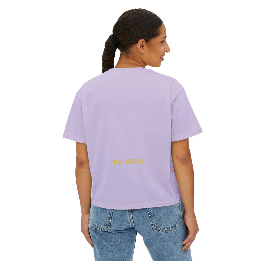 Crop top femme manches courtes – Coton recyclé – NIRIKA