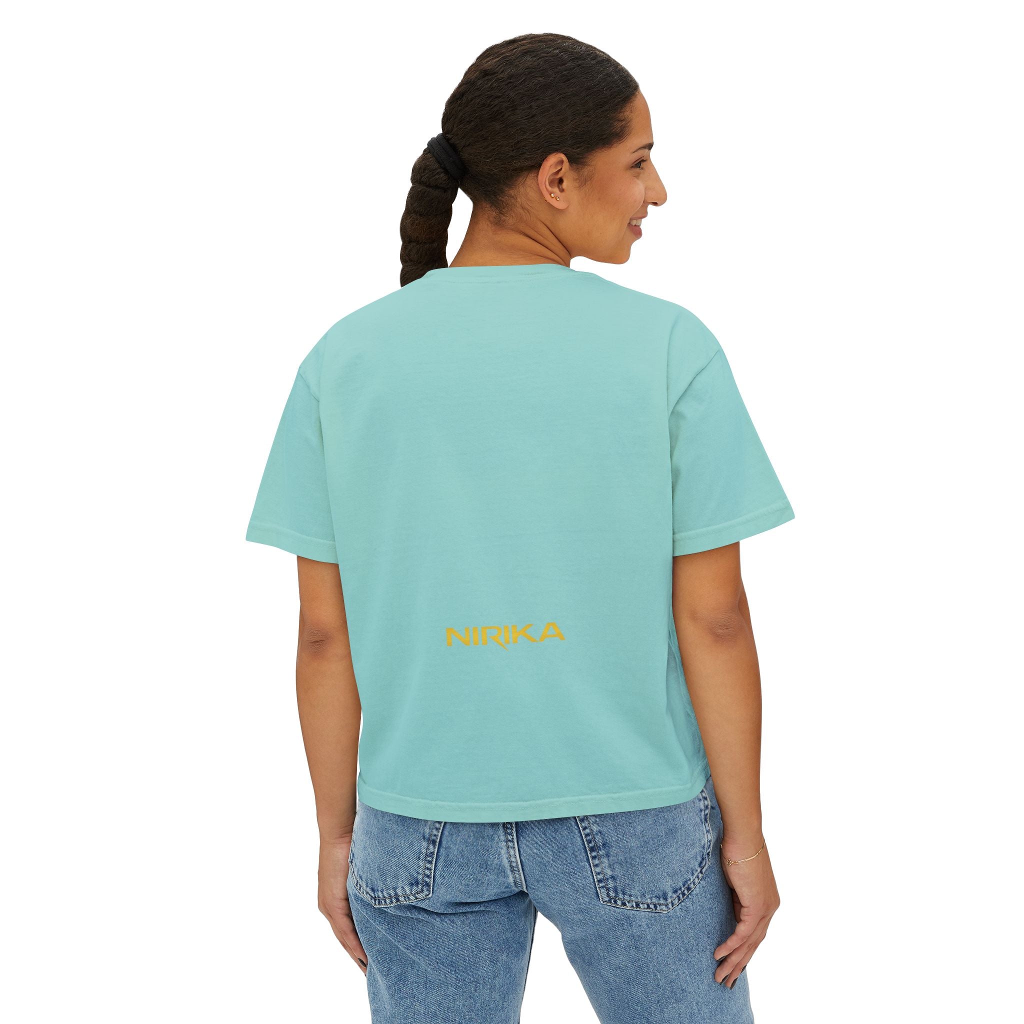 Crop top femme manches courtes – Coton recyclé – NIRIKA
