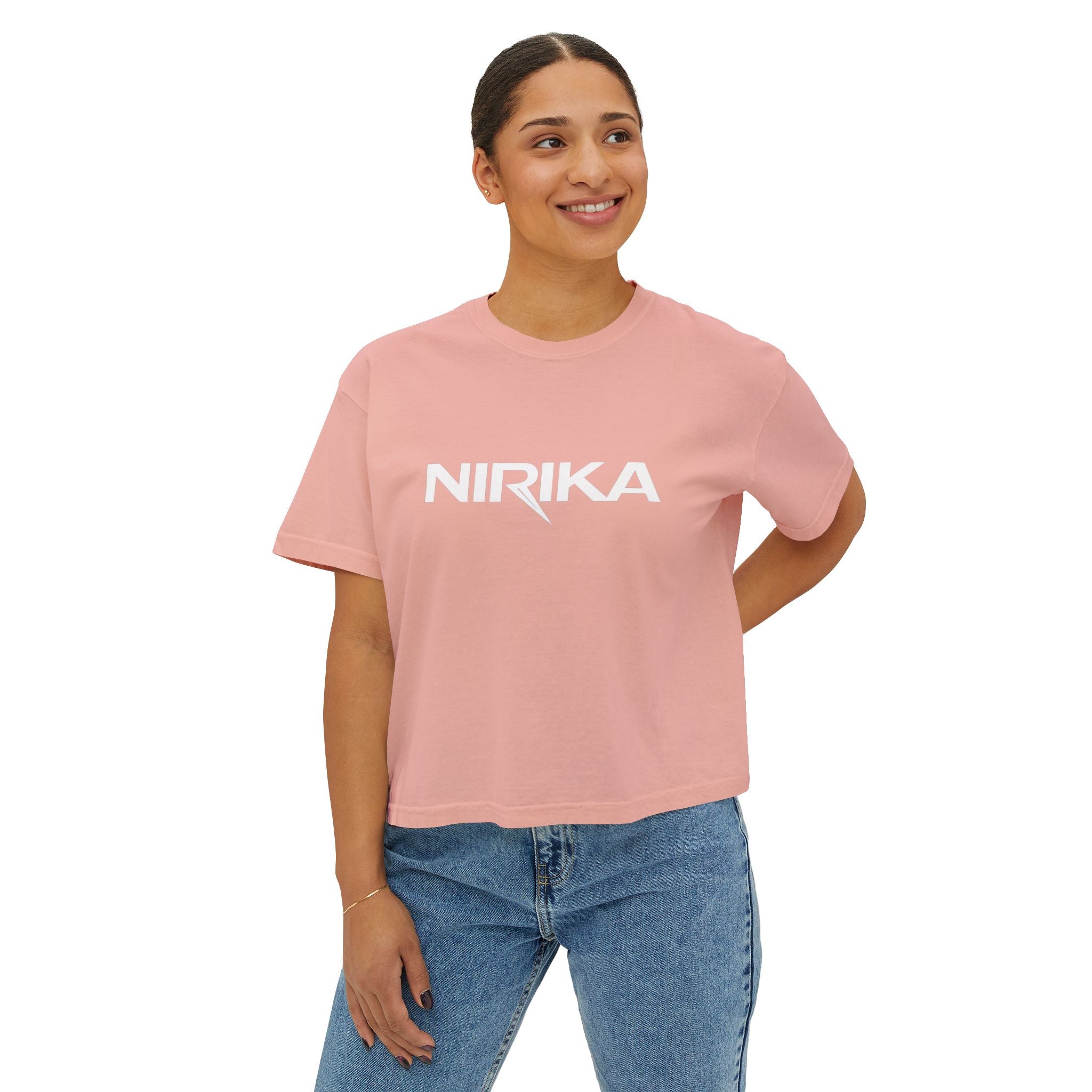 Crop top femme manches courtes – Coton recyclé – NIRIKA