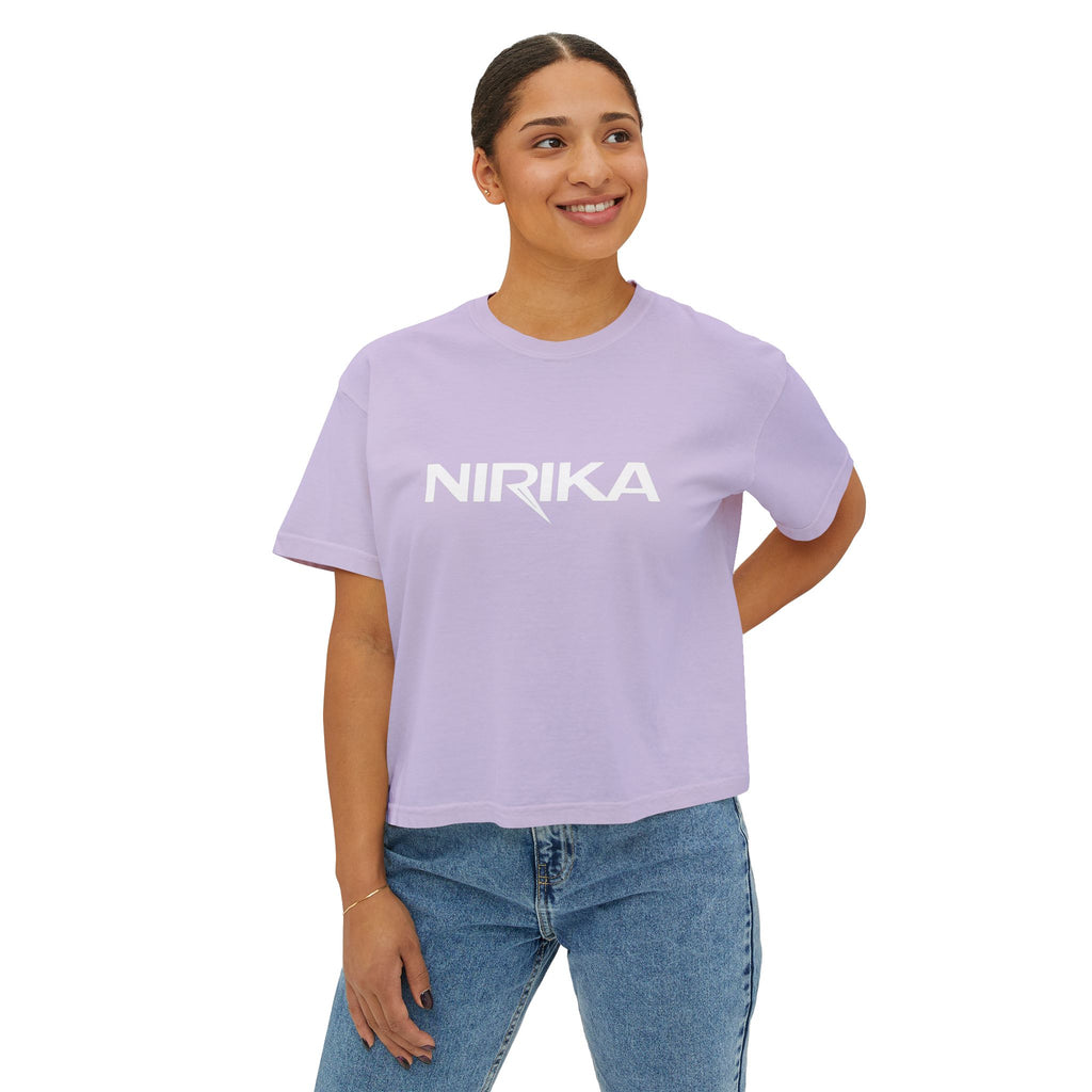 Crop top femme manches courtes – Coton recyclé – NIRIKA