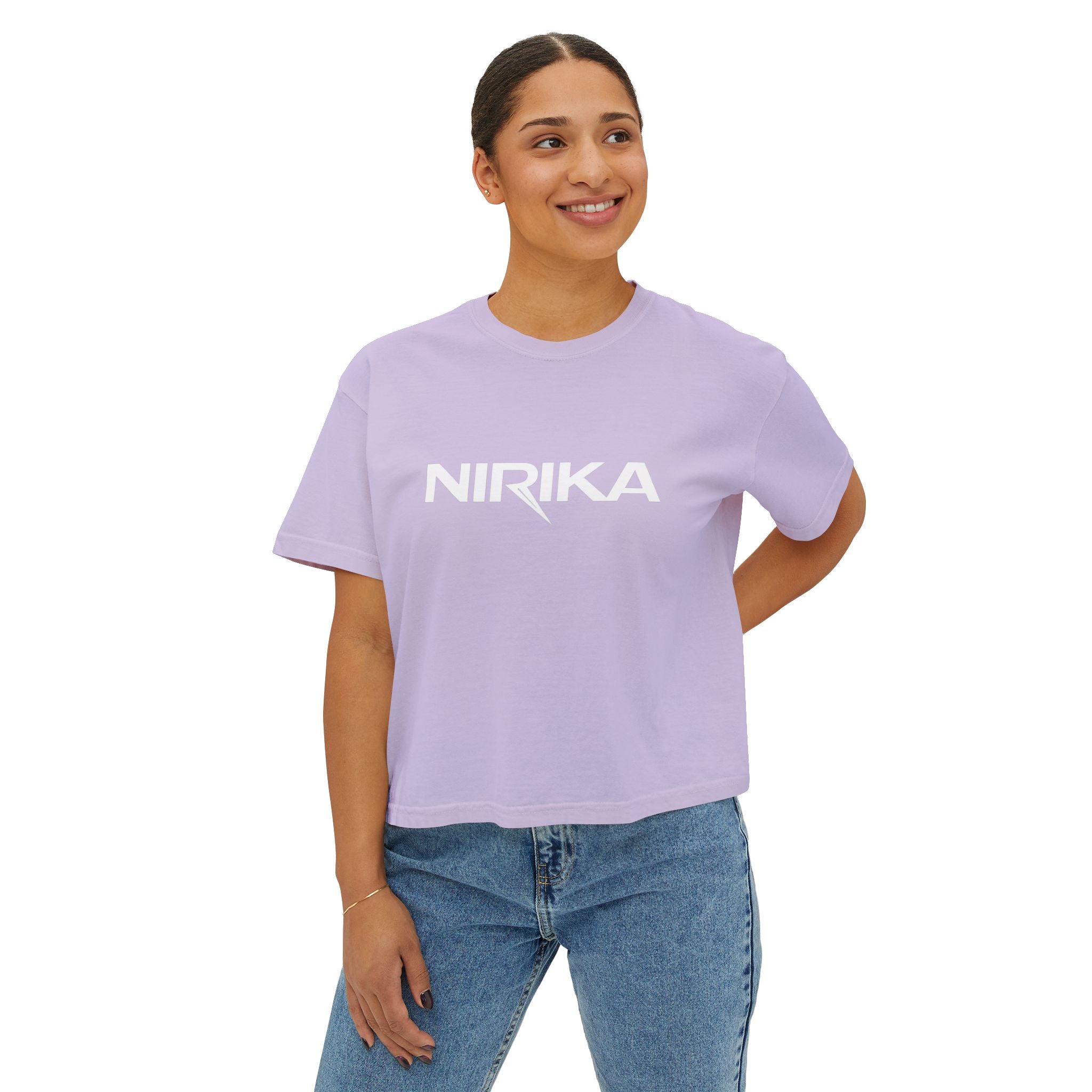Crop top femme manches courtes – Coton recyclé – NIRIKA