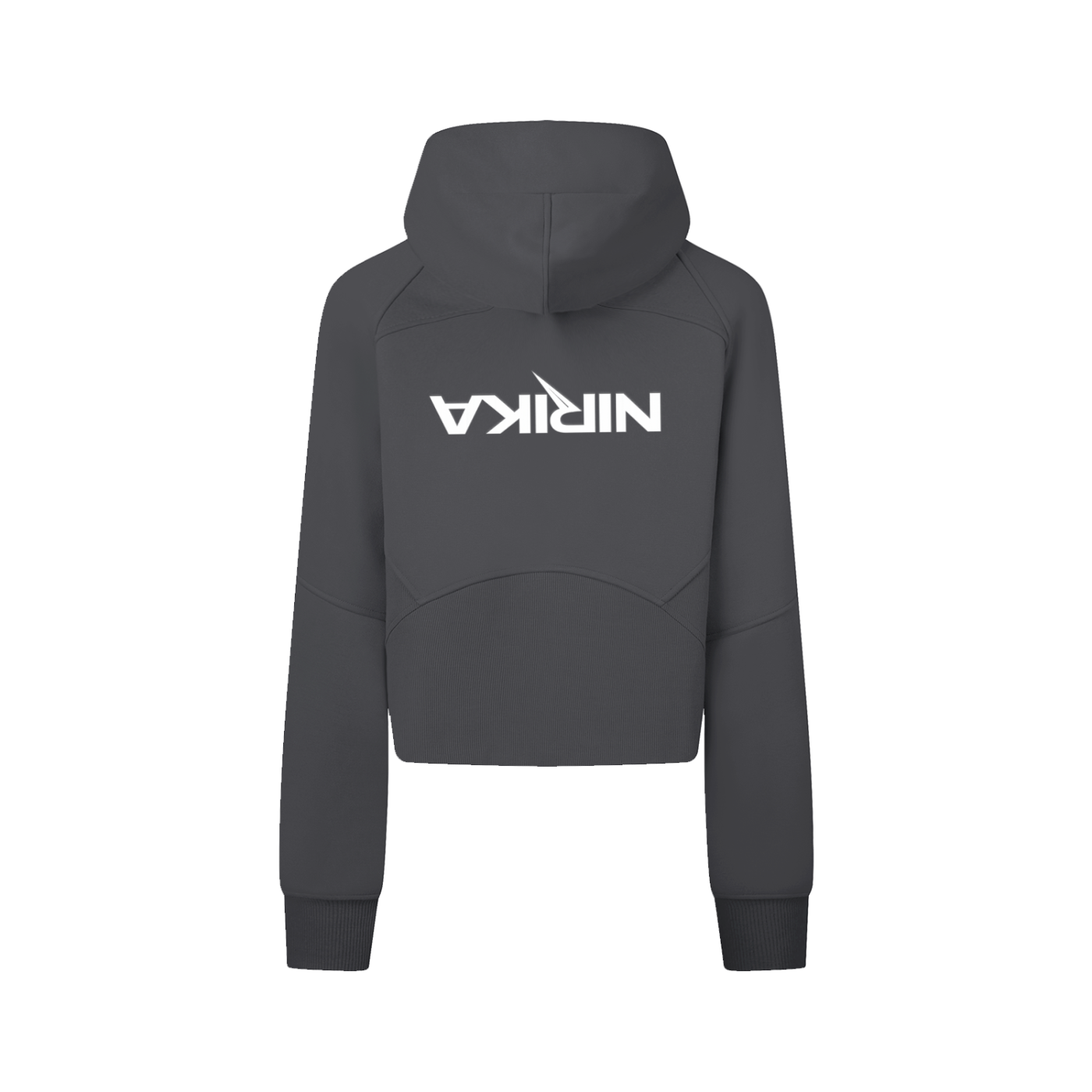 Hoodie cropped femme zippé – Coton recyclé – NIRIKA