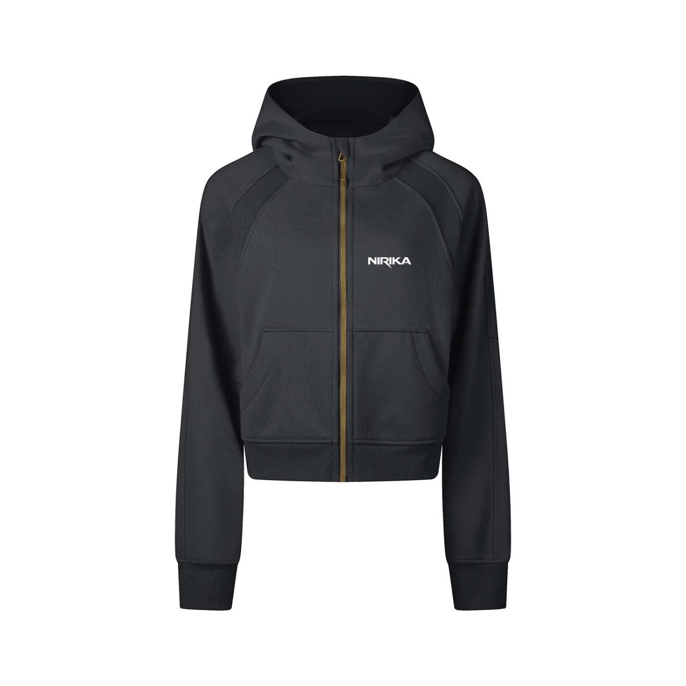 Hoodie cropped femme zippé – Coton recyclé – NIRIKA