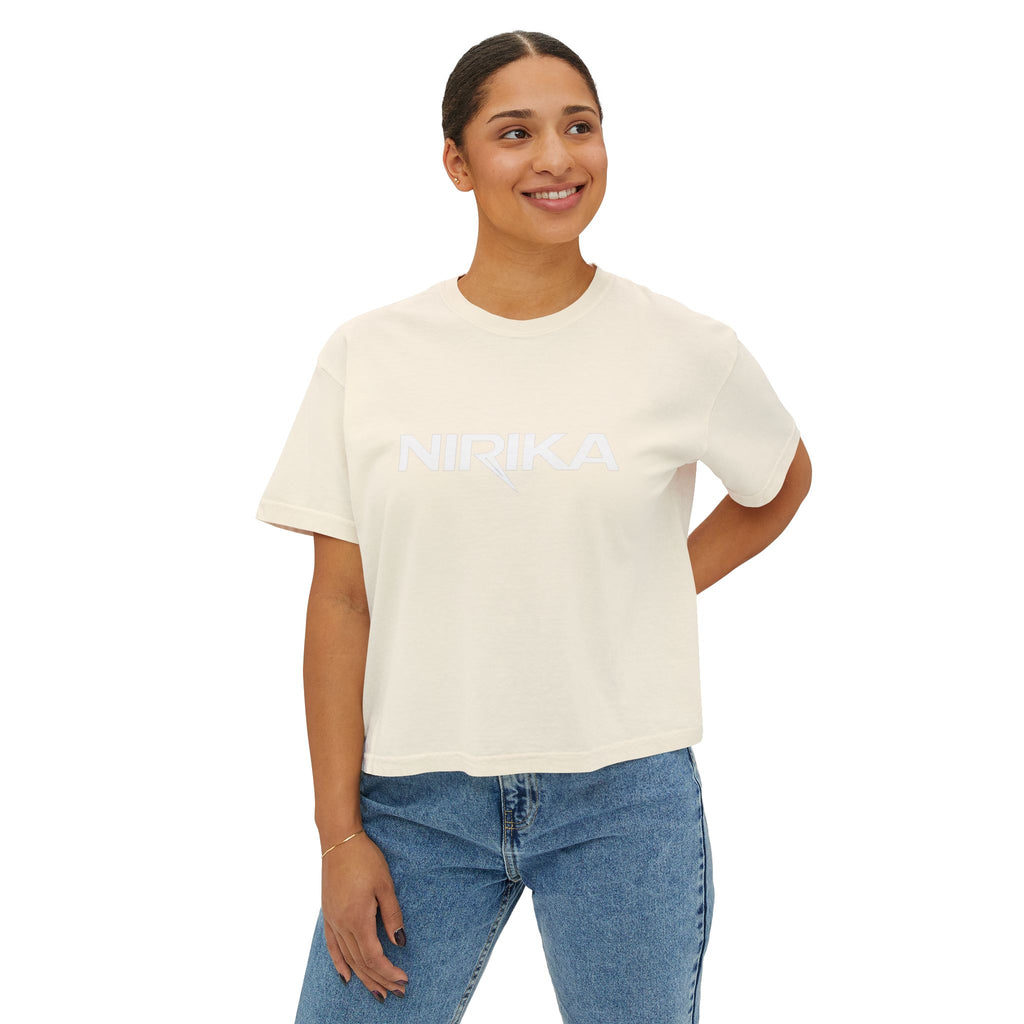 Crop top femme manches courtes – Coton recyclé – NIRIKA