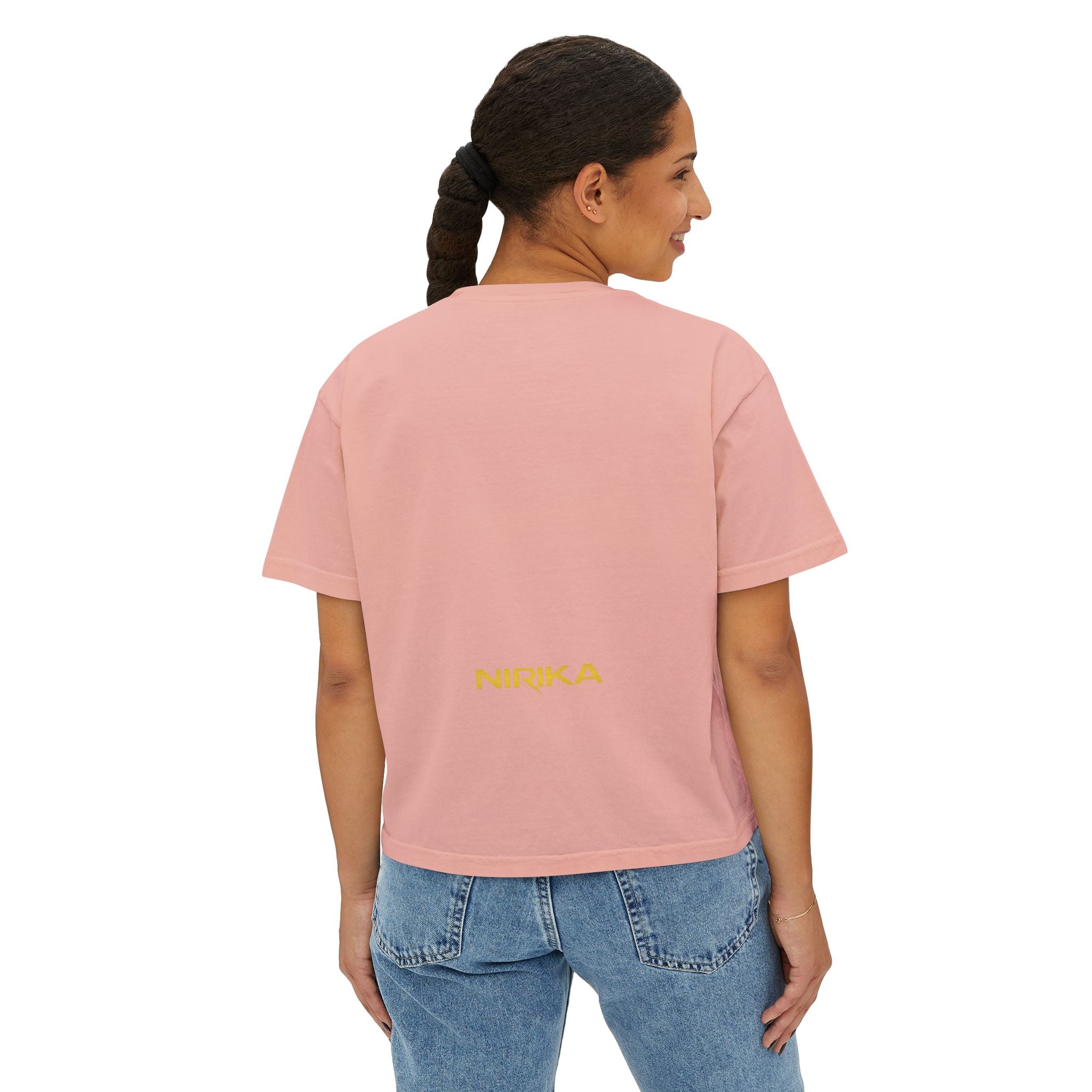Crop top femme manches courtes – Coton recyclé – NIRIKA