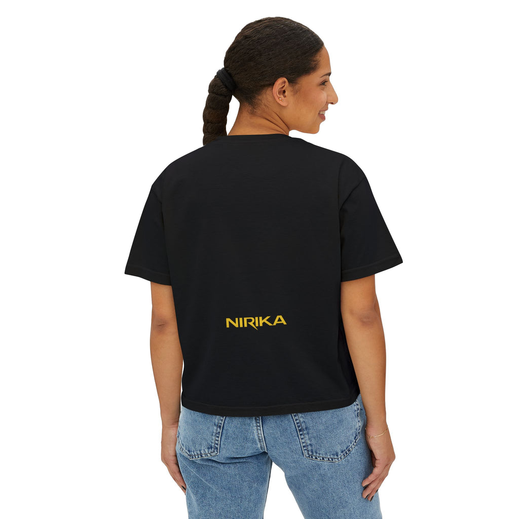 Crop top femme manches courtes – Coton recyclé – NIRIKA