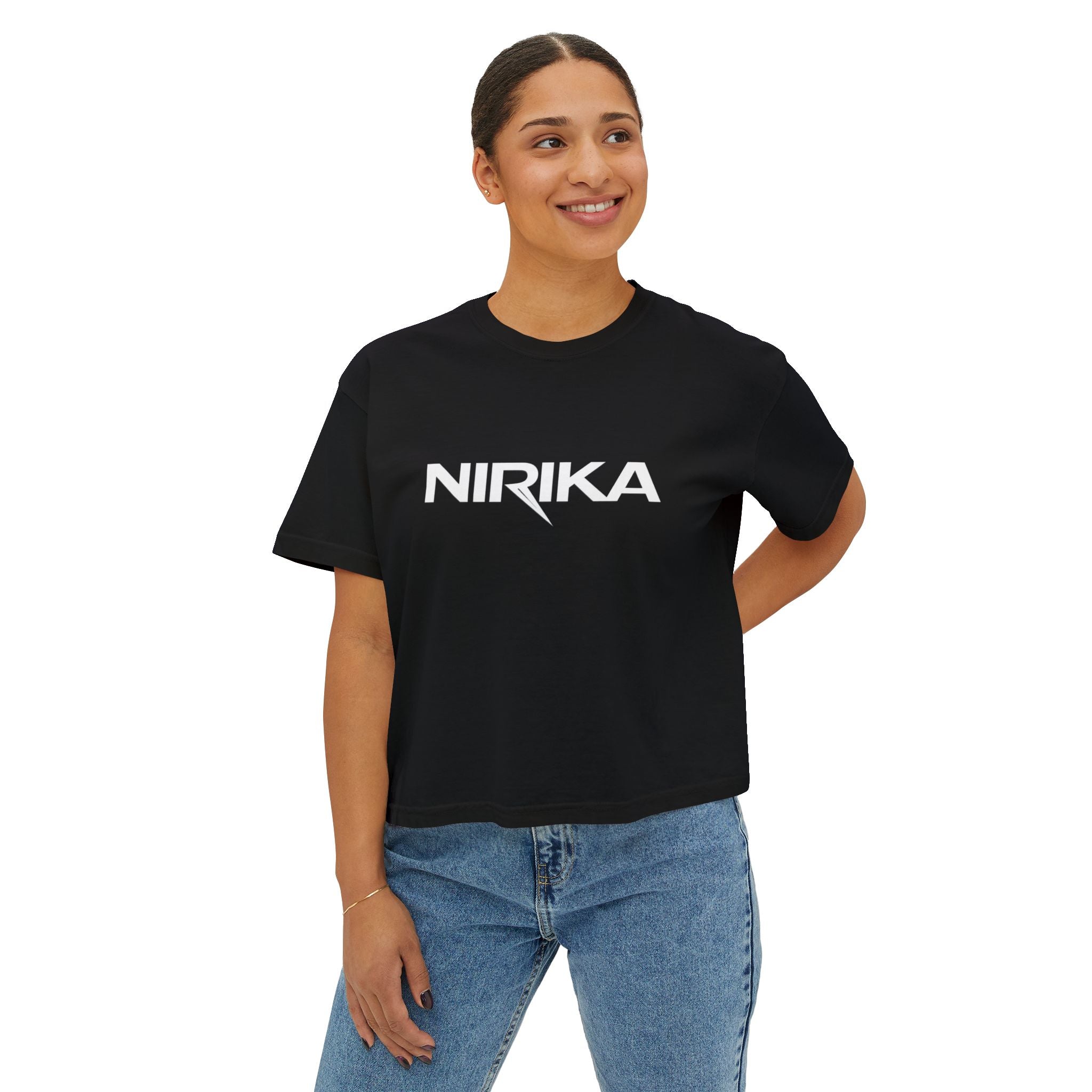 Crop top femme manches courtes – Coton recyclé – NIRIKA