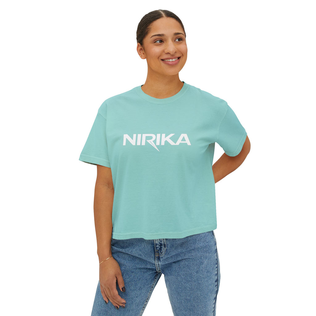 Crop top femme manches courtes – Coton recyclé – NIRIKA