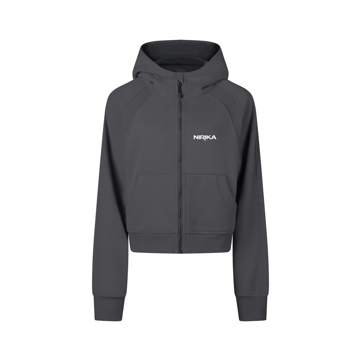 Hoodie cropped femme zippé – Coton recyclé – NIRIKA