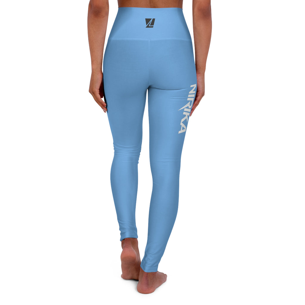 Legging femme yoga taille haute bleu ciel – NIRIKA