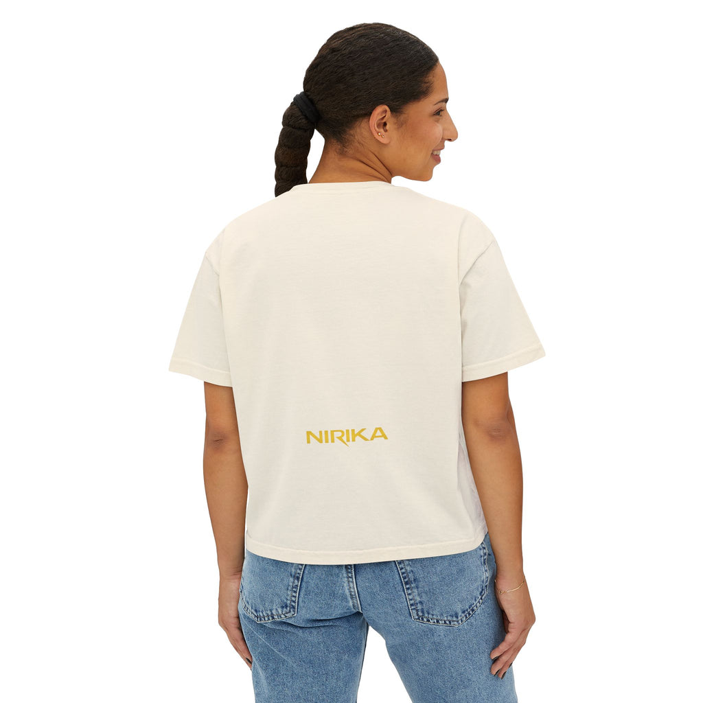 Crop top femme manches courtes – Coton recyclé – NIRIKA