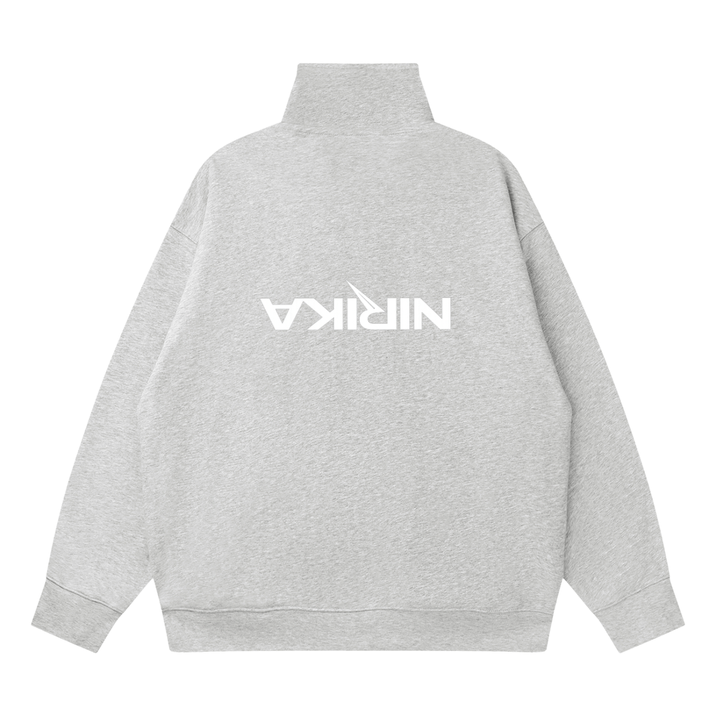 Sweat homme col zippé quarter-zip en matières recyclées – NIRIKA