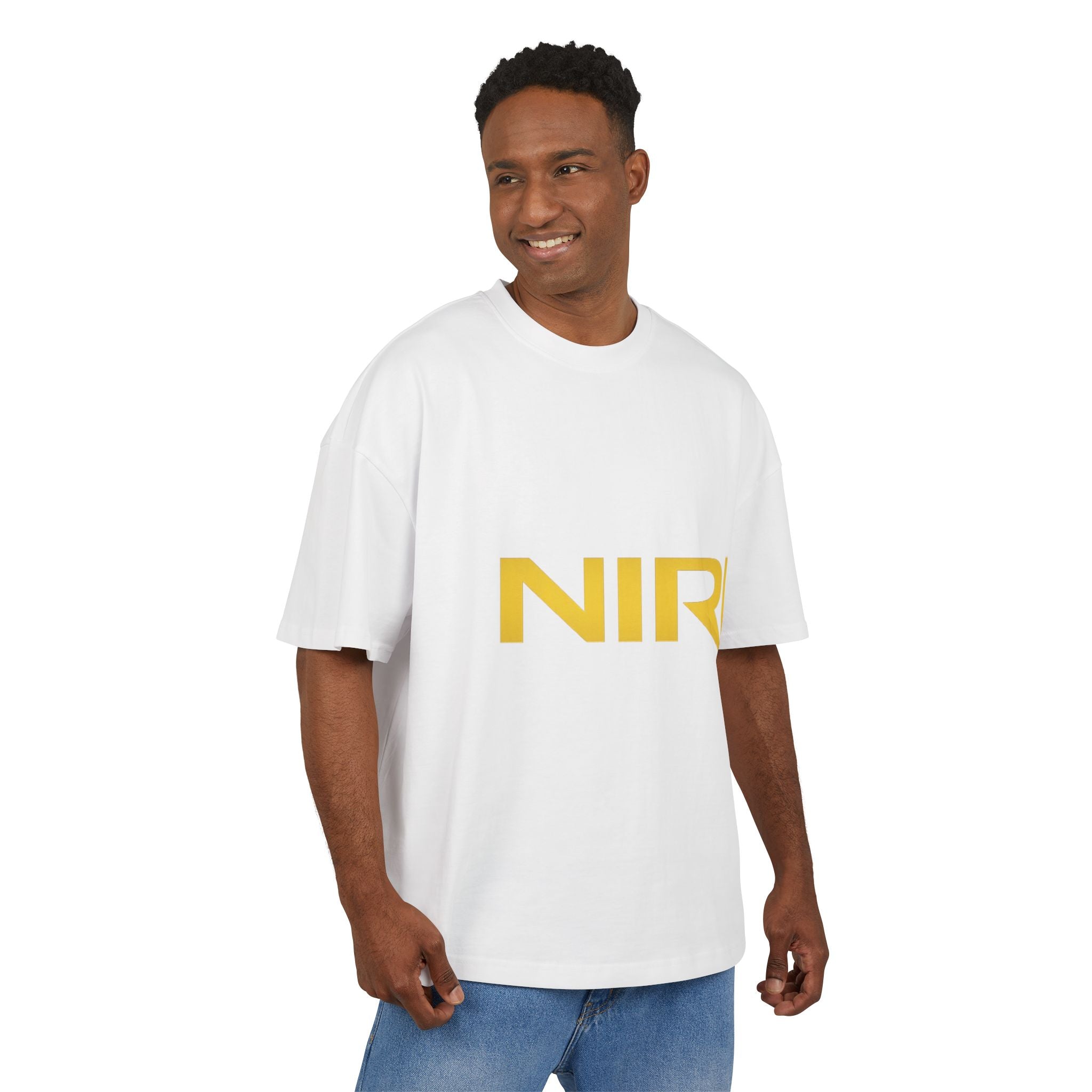 T-shirt homme box NIRIKA – Logo doré minimaliste