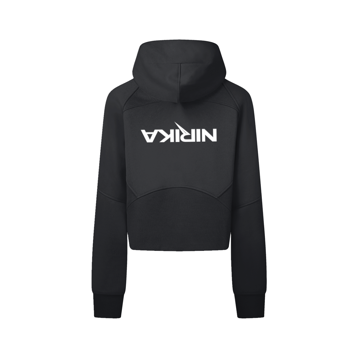 Hoodie cropped femme zippé – Coton recyclé – NIRIKA