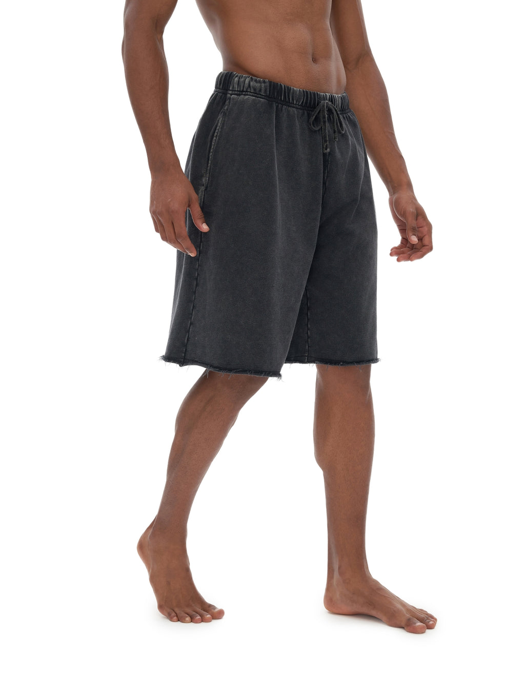 Short washed homme effet délavé – Coton recyclé – NIRIKA