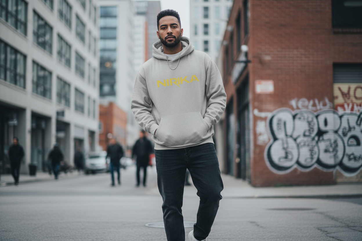 Hoodie homme essentiel en coton recyclé – NIRIKA